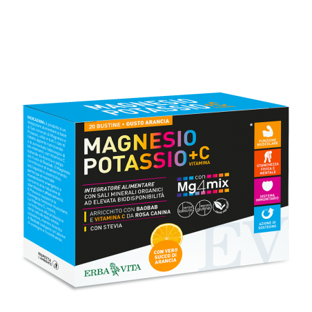 MAGNESIO POTASSIO + VITAMINA C GUSTO ARANCIA