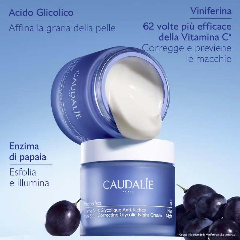 Vinoperfect Crema Notte Glicolica Anti-Macchie Caudalie