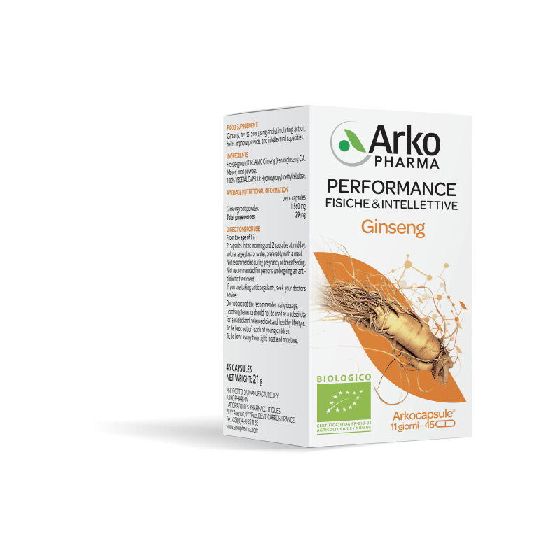ARKOCAPSULE® Ginseng BIO - Arkopharma Biella