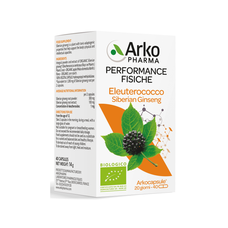 ARKOCAPSULE® Eleuterococco BIO - Arkopharma Biella