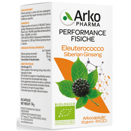 ARKOCAPSULE® Eleuterococco BIO - Arkopharma Biella