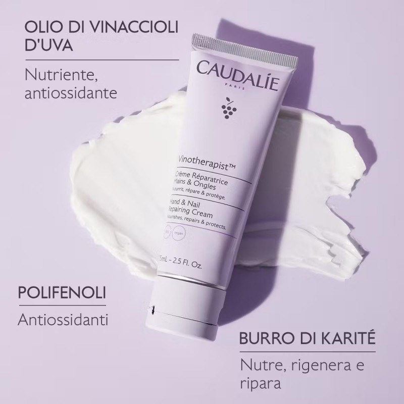 Vinotherapis Crema Riparatrice Mani & Unghie con Burro di Karité Bio Caudalie